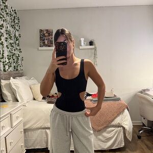 Garage Black Cutout Tank Top